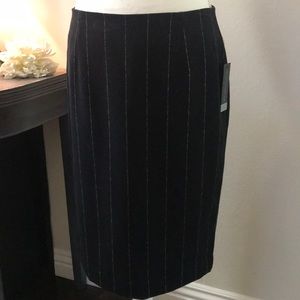 Pin Stripe Black Pencil Skirt by Worthington NWT 8